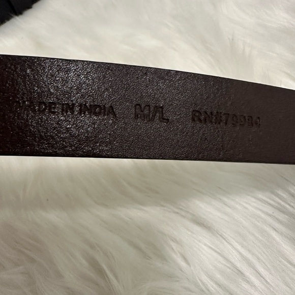 Chicos M\L adjustable chocolate brown leather  belt - Picture 4 of 6